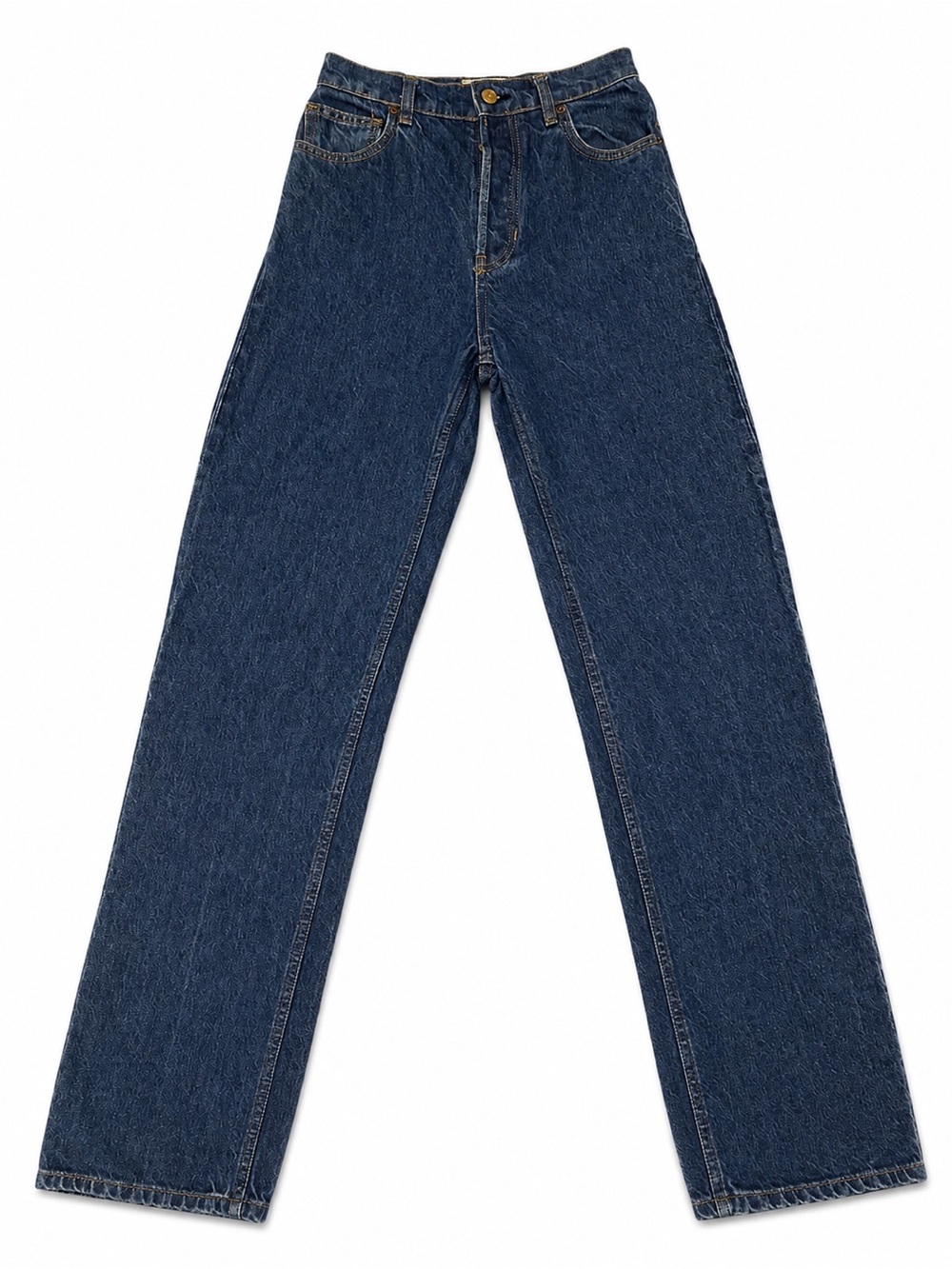 Reformation Straight-Leg Jeans in Dark Blue Denim